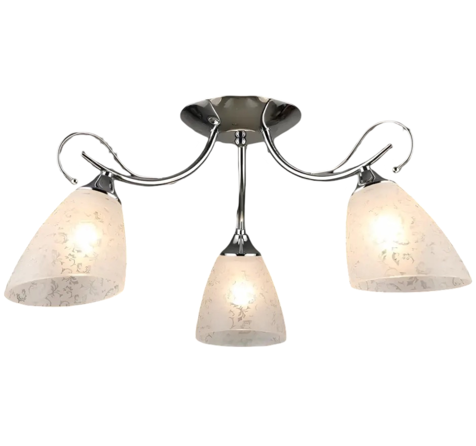 Люстра Svet с тремя плафонами под лампы Е27 Белый (SR-A3824/3 CH)