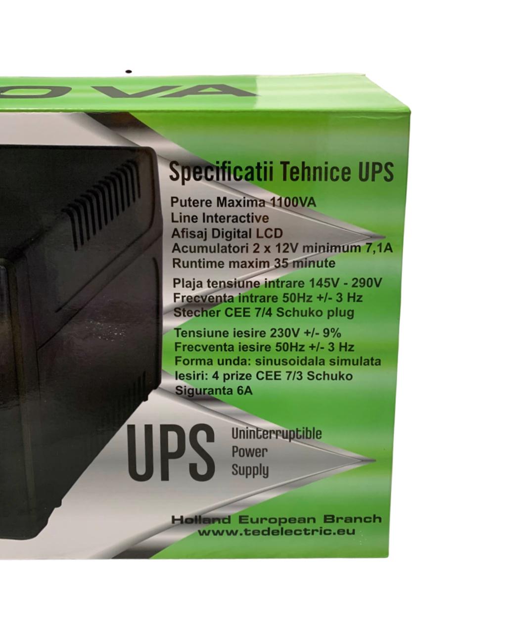 Джерело безперебійного живлення UPS TED 500W 1100VA (250044) - фото 5