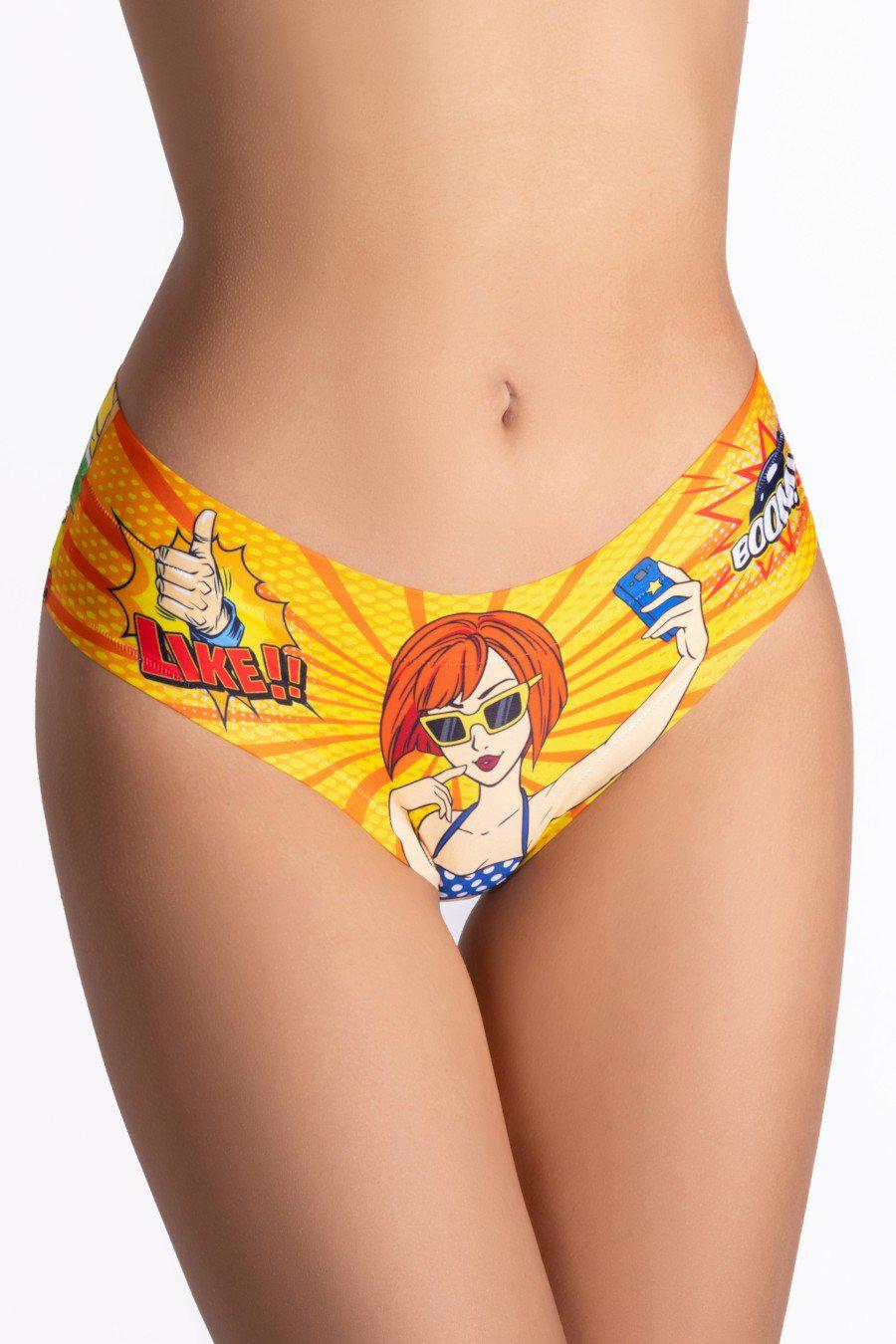 Трусики жіночі Mememe сліп з яскравим принтом XL Різнокольоровий (83604-59451-83)