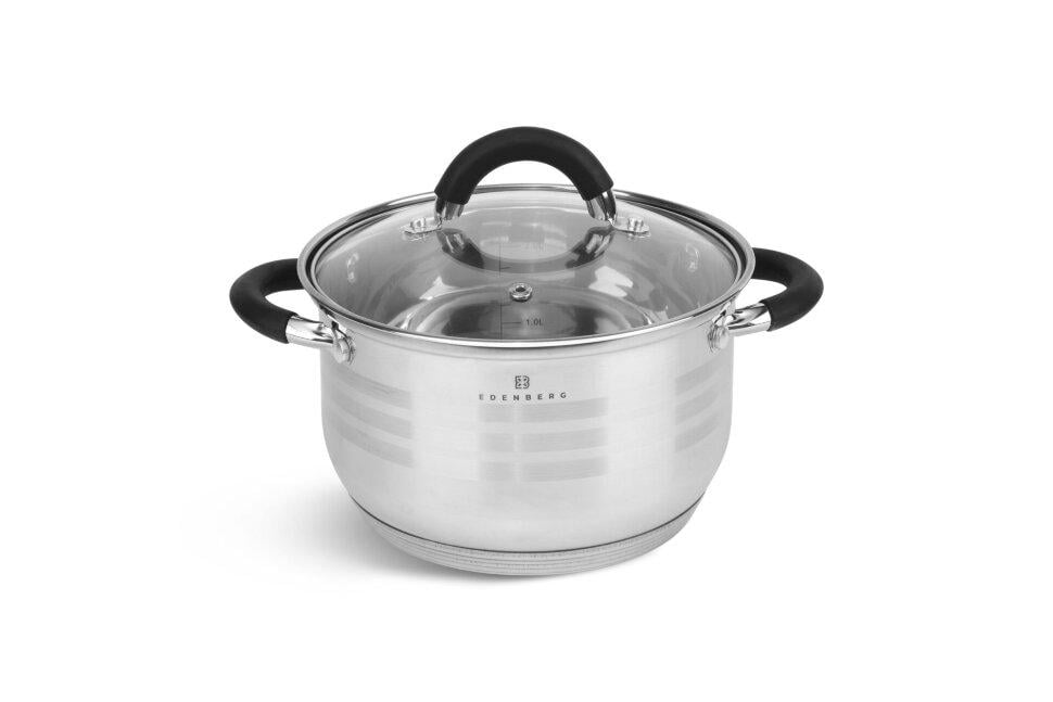 Набор кастрюль Edenberg EB-2411 из нержавеющей стали с крышками 2,1/3/4 л (12738712) - фото 3 Набор кастрюль Edenberg EB-2411 из нержавеющей стали с крышками 2,1/3/4 л (12738712) - фото 3