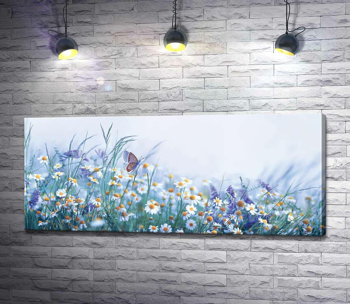 Картина ArtPoster Ромашковое поле туманным утром 100x43 см Модуль №1 (001234)