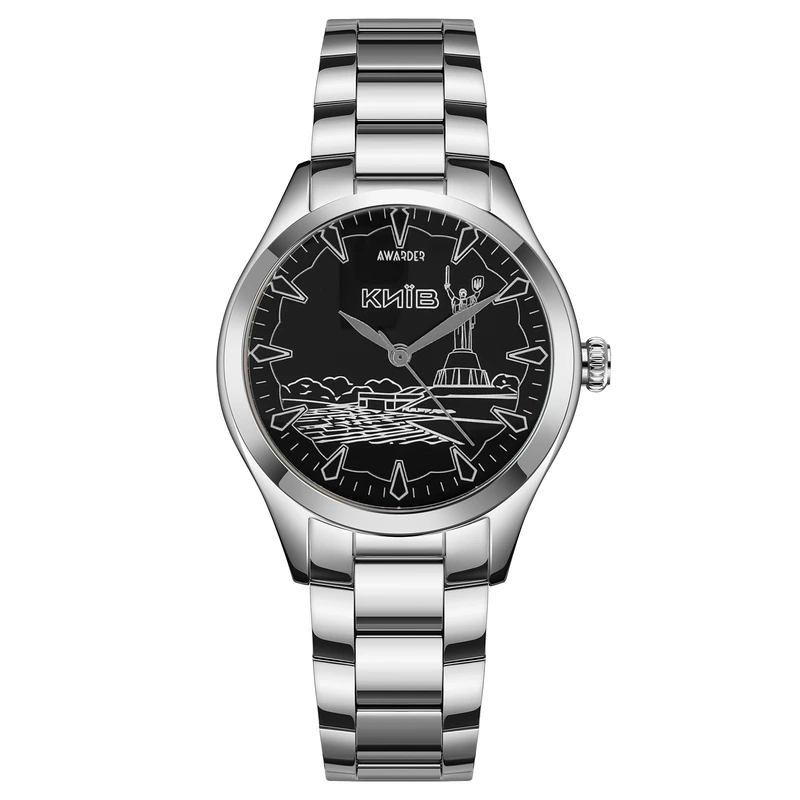 Наручний годинник Awarder 035 Київ I Silver/Black Наручний годинник Awarder 035 Київ I Silver/Black