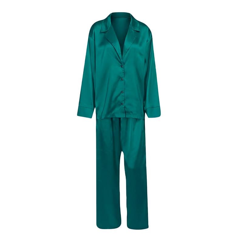 Пижама женская Lesko 2SYCK1315 рубашка с длинным рукавом и штаны L Изумрудный (31160295) Пижама женская Lesko 2SYCK1315 рубашка с длинным рукавом и штаны L Изумрудный (31160295)