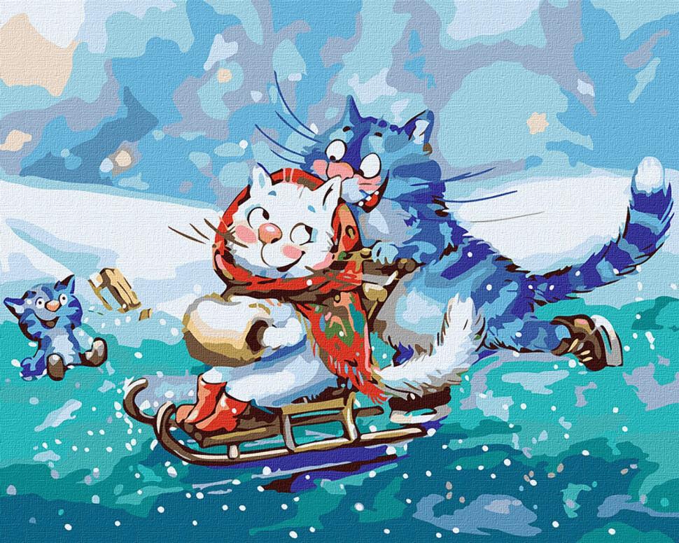 Картина за номерами Ідейка На ковзанці 40x50 см (KHO4278)