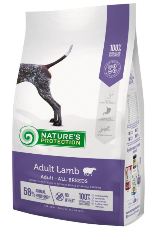 Корм для собак Nature's Protection Lamb All breeds 4 кг - фото 1 Корм для собак Nature's Protection Lamb All breeds 4 кг - фото 1