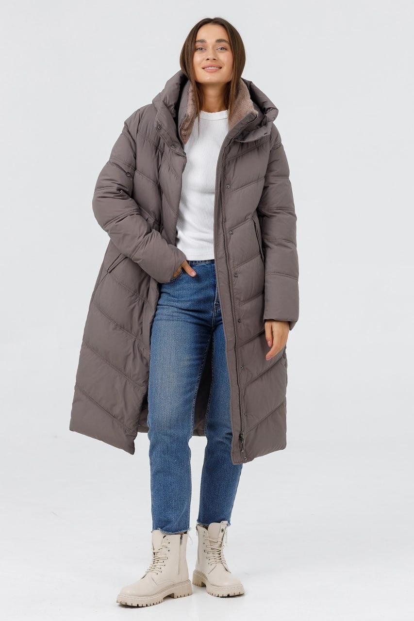 Пуховик приталений Foda р. 50 Кавовий (51242s\50) - фото 2 Пуховик приталений Foda р. 50 Кавовий (51242s\50) - фото 2