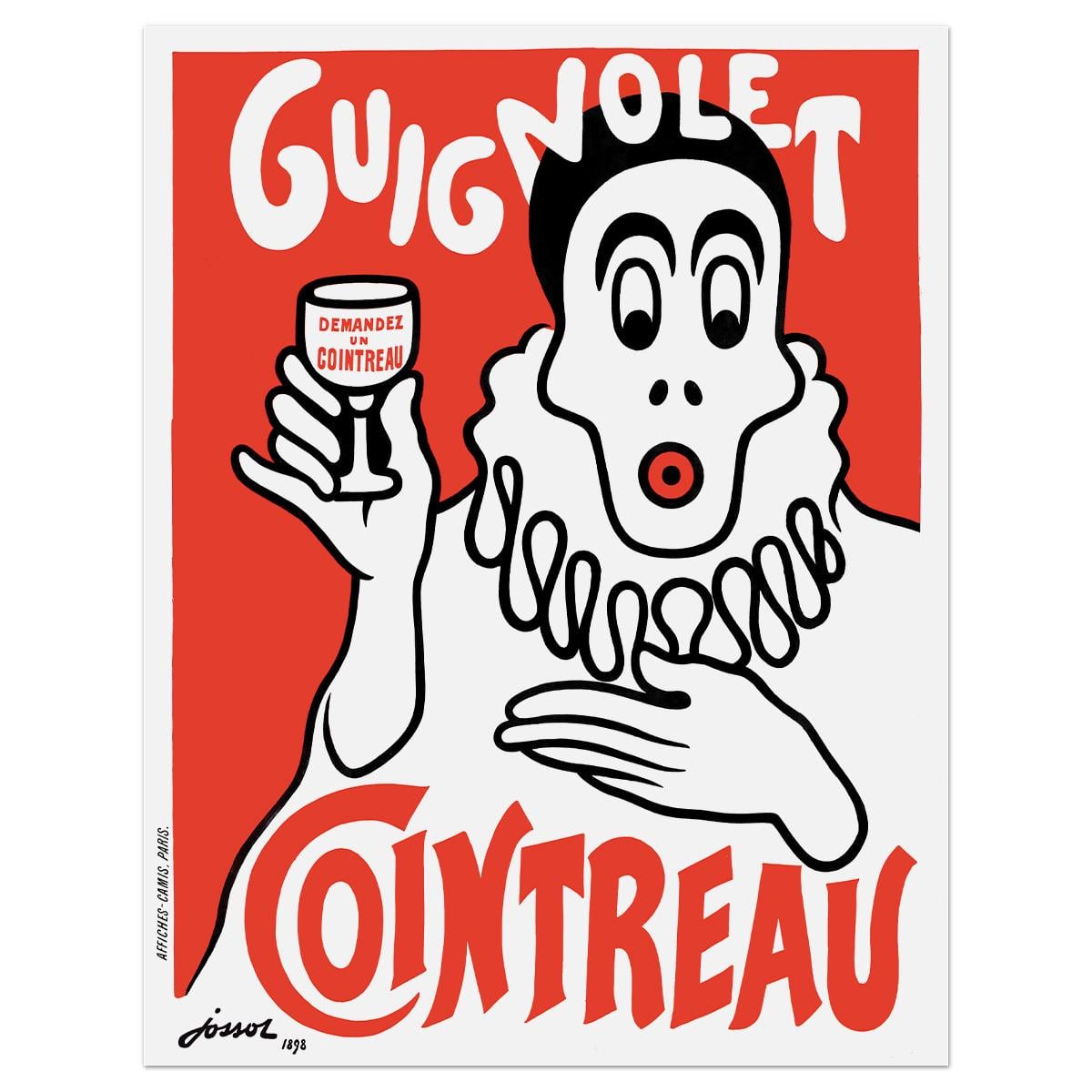 Плакат винтажный Cointreau Guignolet 1898 65x84 см (0033)