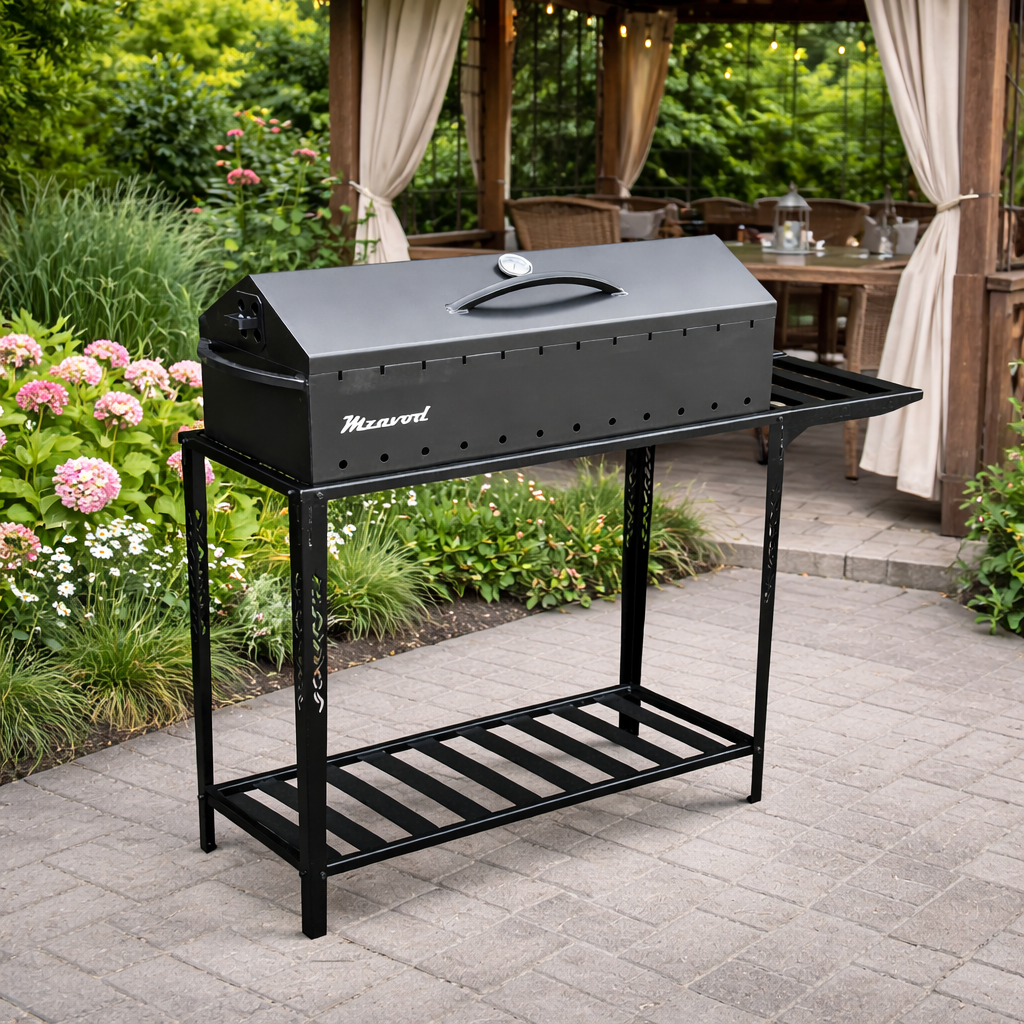 Мангал-барбекю Jooki Прометей на 12 шампурів на дровниці 4 мм