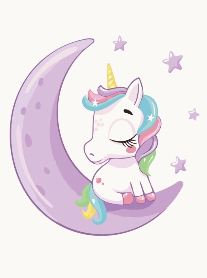 Картина за номерами BrushMe KBS7119 Єдиноріг на місяці 30х40 см (L067949)