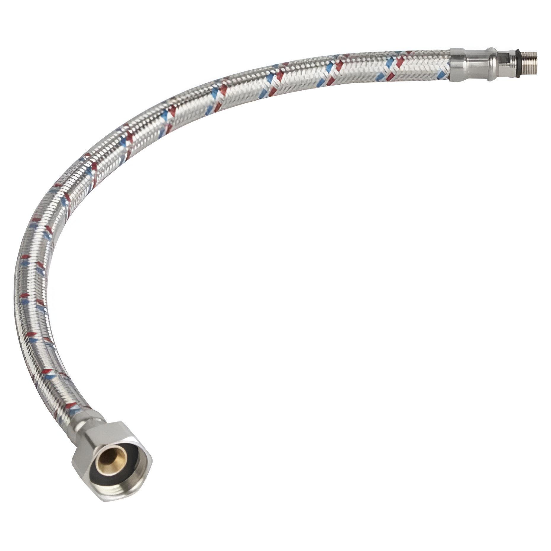 Шланг Profactor в нержавеющей оплетке 1/2" М10 0,5 м (AKD48272)