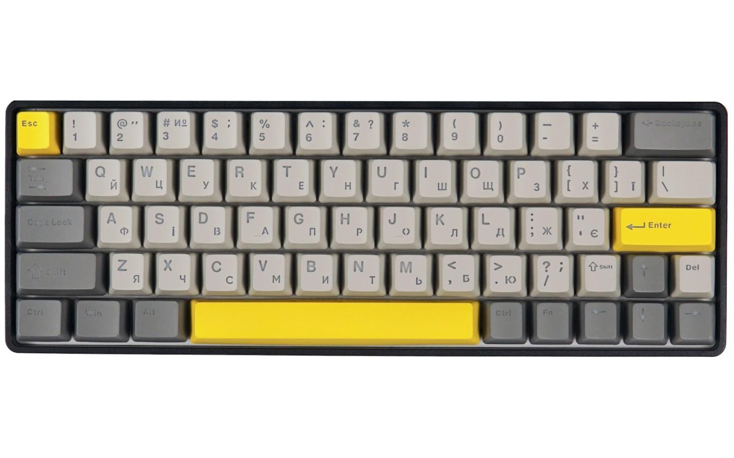 Клавиатура игровая механическая беспроводная EPOMAKER EP-64 Black 2,4G/BT/USB RGB Mulan Switch Linear Hot-Swap