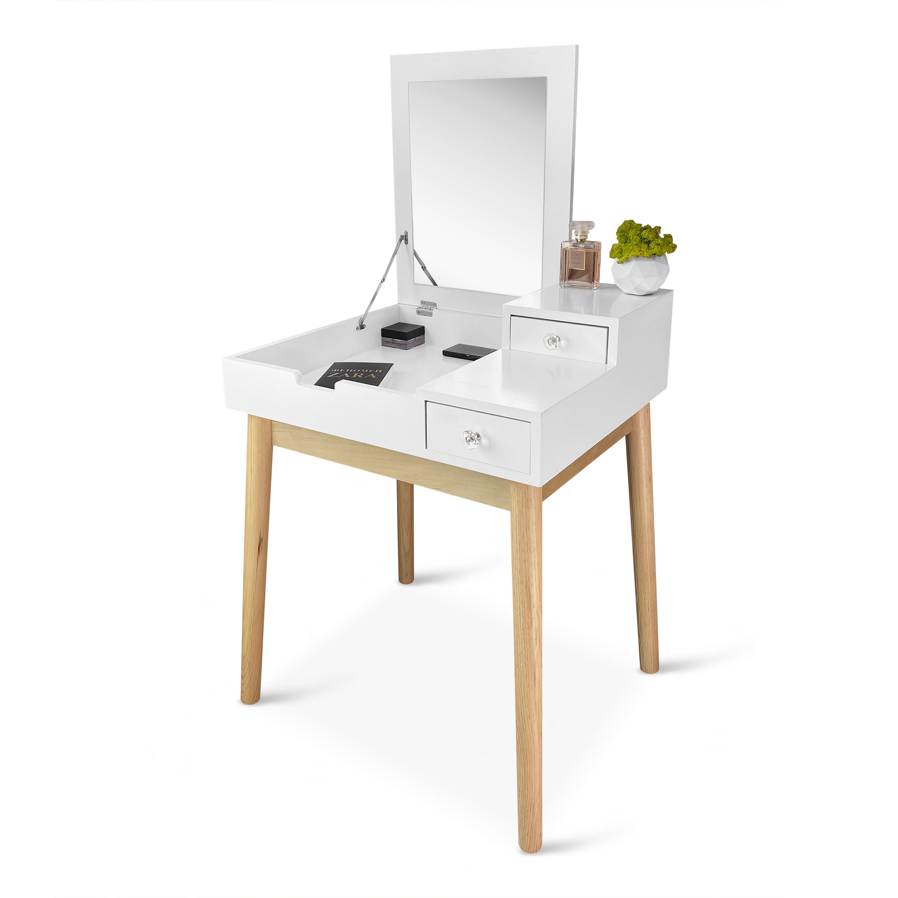 Туалетный столик c зеркалом Homart Maestro и табуретом Белый (9362) - фото 5