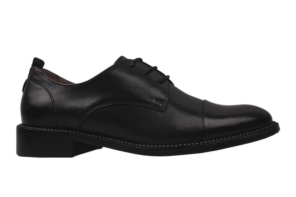 Туфли Anemone на шнуровке женские из кожи р. 40 Черный (108-20DTC)