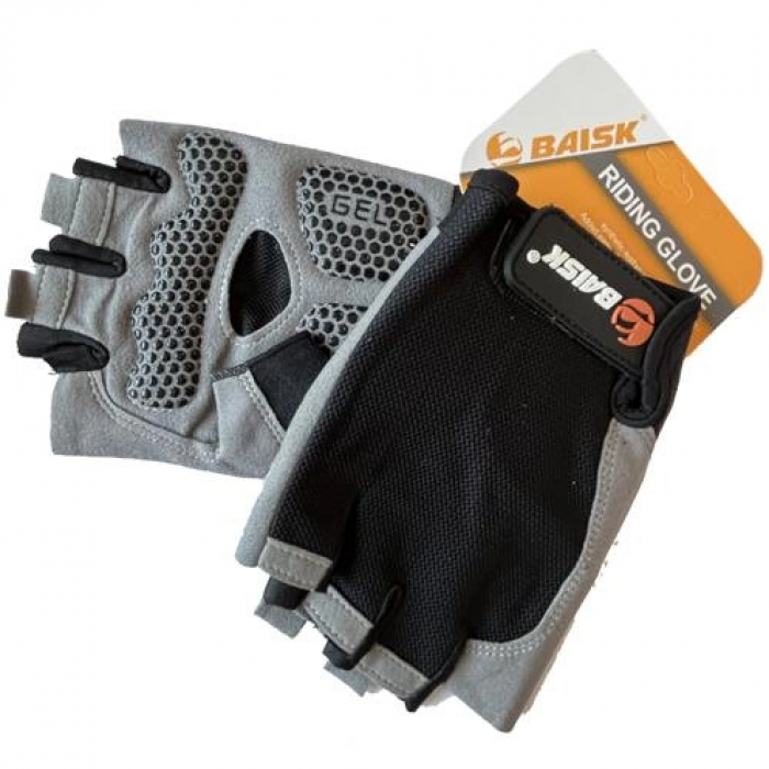 Перчатки велосипедные беспалые Baisk BSK-606 Riding Glove L Black/Grey (32407629)