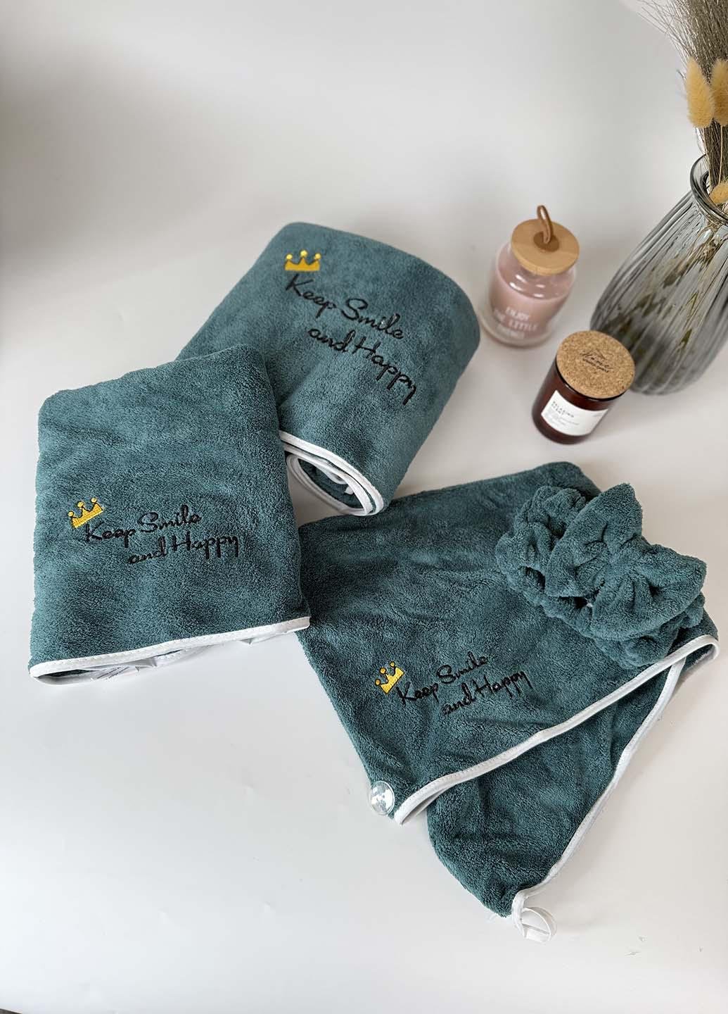 Подарочный набор полотенец из микрофибры Изумрудный (53-4) - фото 4