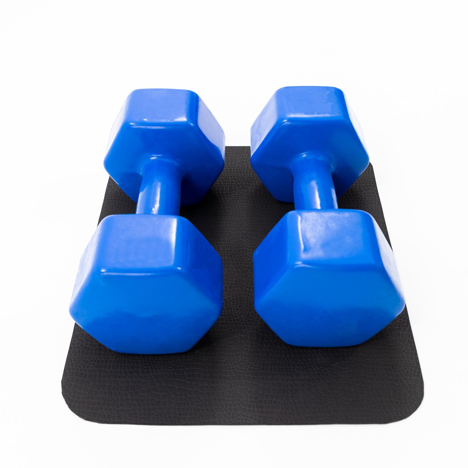 Гантелі вінілові з килимком OSPORT Profi 2 шт. 9 кг Синій (OF-0209) - фото 3 Гантелі вінілові з килимком OSPORT Profi 2 шт. 9 кг Синій (OF-0209) - фото 3