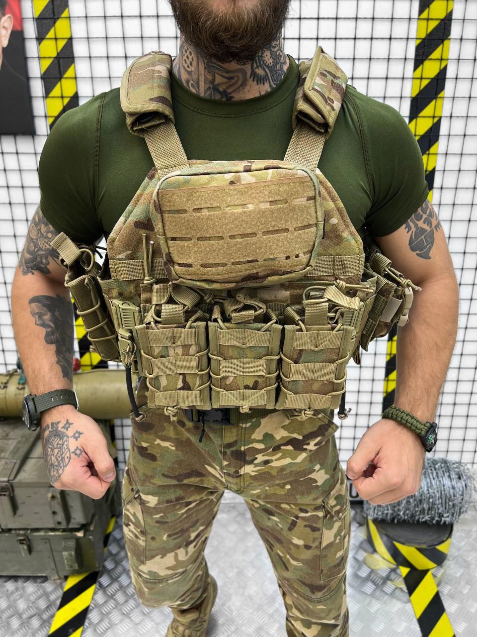 Плитоноска з підсумками та рюкзаком водонепроникна (191023)