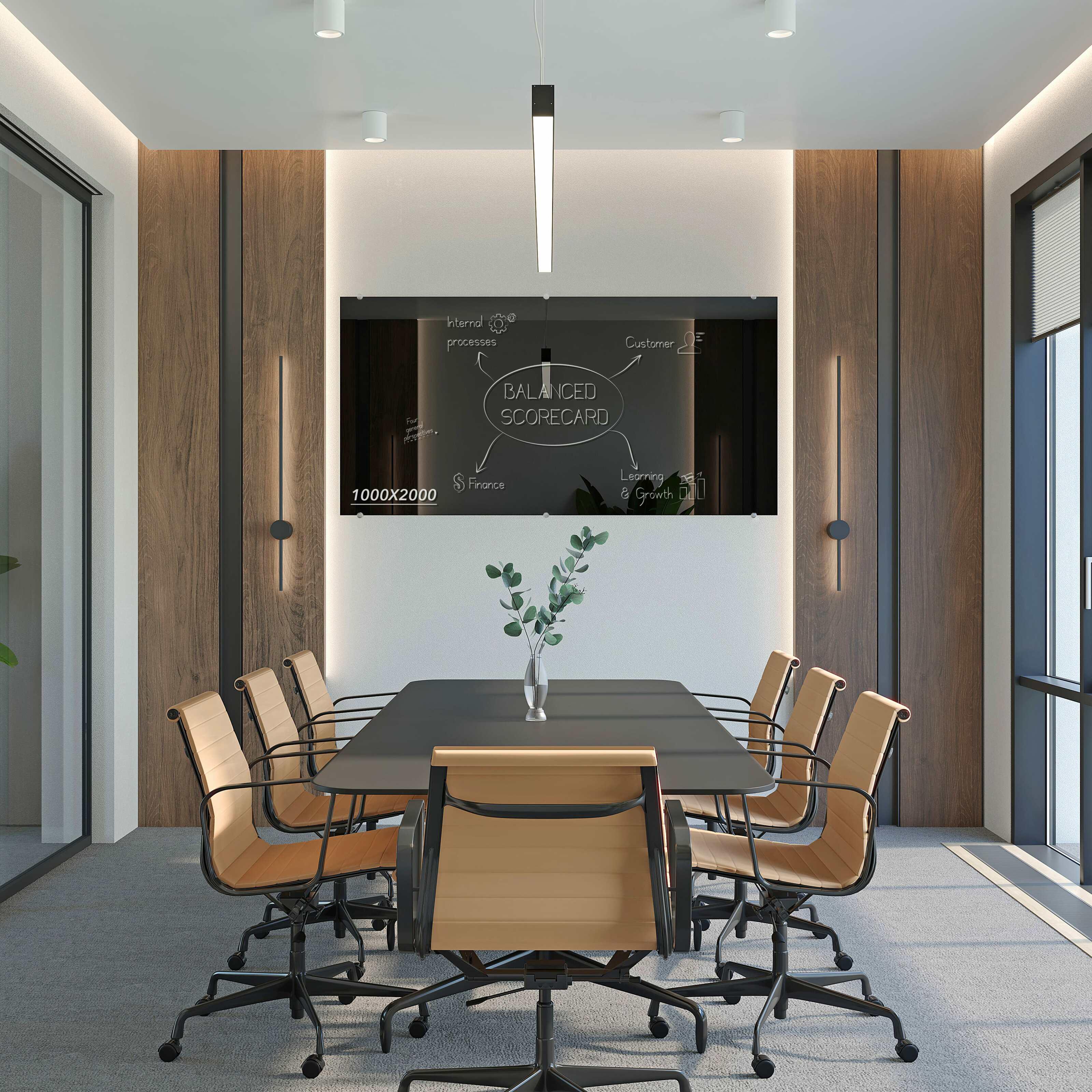 Дошка скляна маркерна не магнітна 2000х1000 мм Чорний