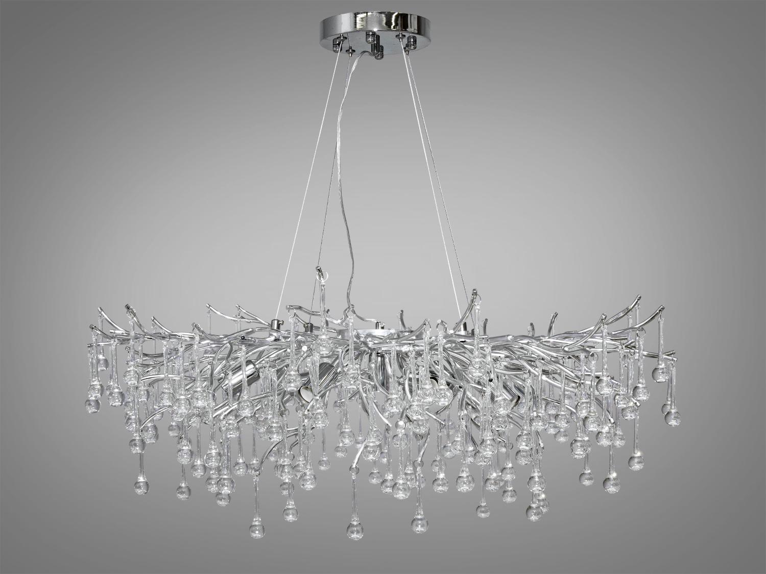 Люстра кришталева підвісна 40 Вт Хром (607-800CH) - фото 1 Люстра кришталева підвісна 40 Вт Хром (607-800CH) - фото 1