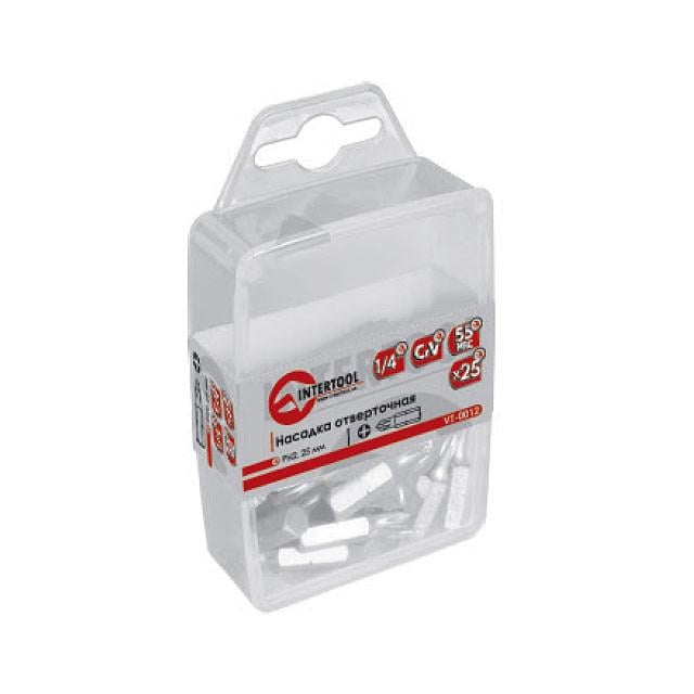 Комплект насадок Intertool VT-0012 до отверток PH2 1/4" 25 мм 10 од. (8345134)