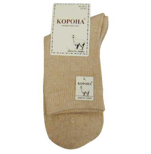 Носки с шерстью ламы Корона 2631 р. 37-41 Бежевый (1976125467)