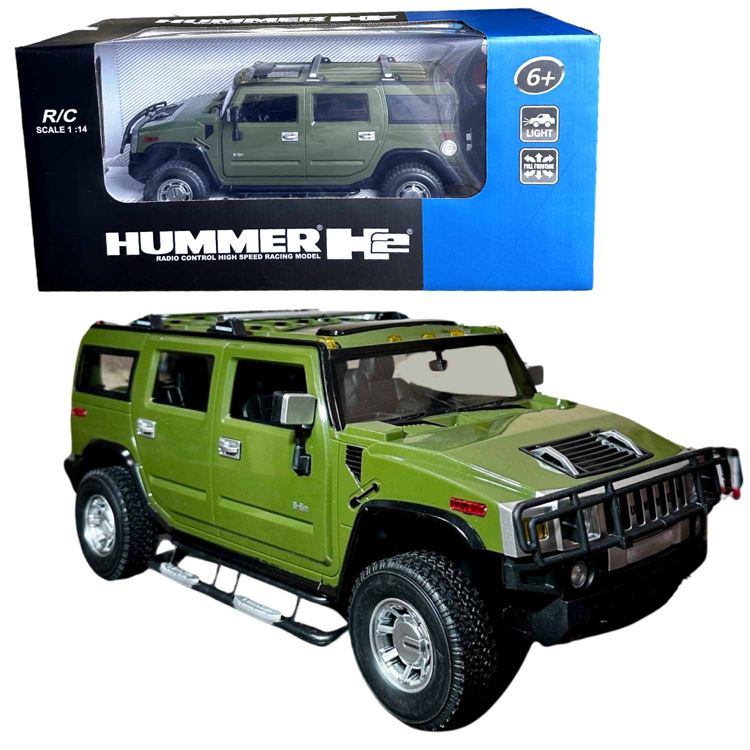 Джип MZ Hummer H2 с пультом радиоуправления Зеленый (2026)