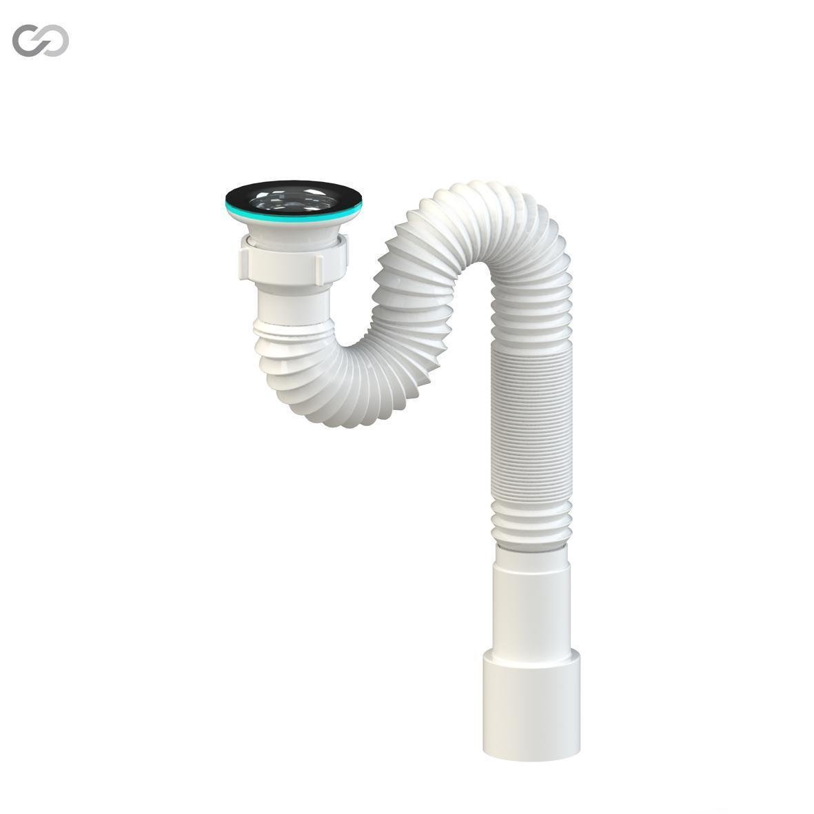 Сифон гофрированный SoloPlast Г0106 с трубой 1000 мм для мойки или умывальника с нержавеющей сеточкой 40/50 мм (2519341820) - фото 2 Сифон гофрированный SoloPlast Г0106 с трубой 1000 мм для мойки или умывальника с нержавеющей сеточкой 40/50 мм (2519341820) - фото 2