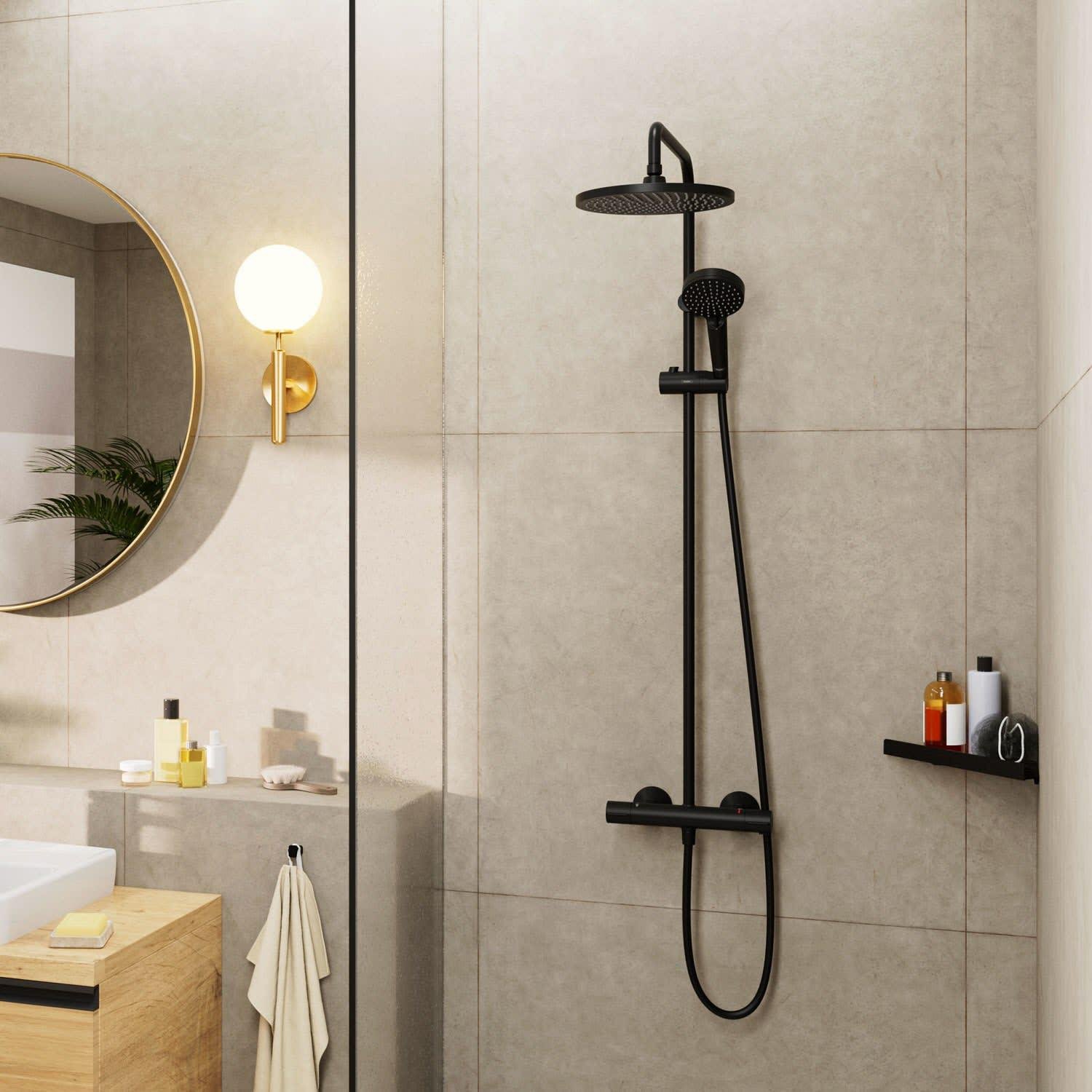 Душова система з термостатом Hansgrohe Vernis EcoSmart 26428670 Чорний (157525) - фото 9