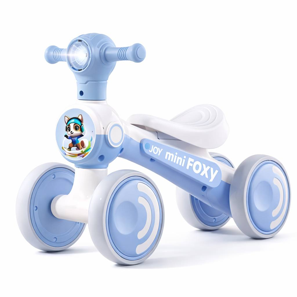 Велобег детский 4-х колесный Joy TR-78933 световые эффекты/песни на русском языке Голубой (2930719813)