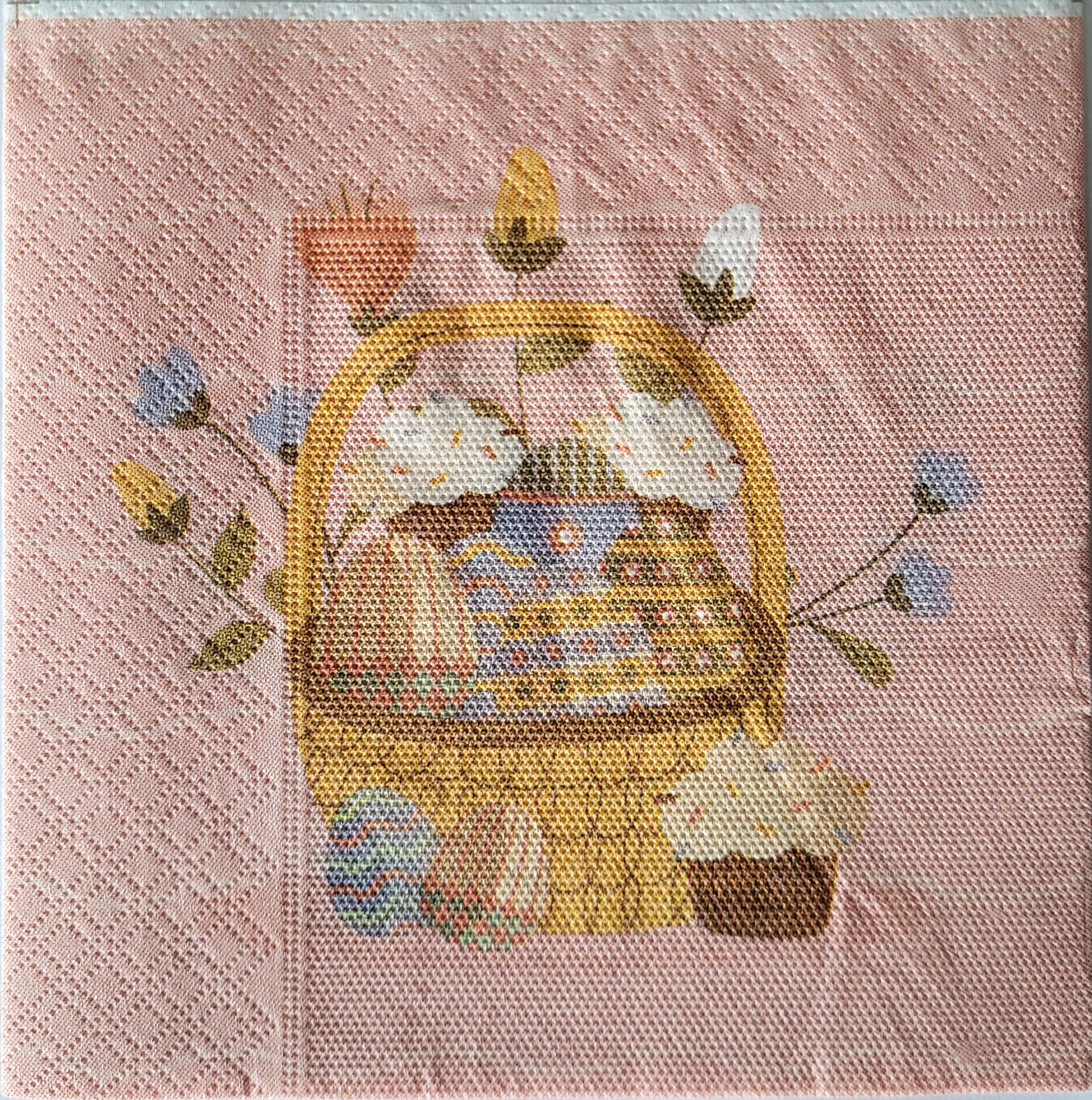 Салфетки столовые бумажные Sharm Пасхальная Корзина 33х33 см 20 шт. (31514105)