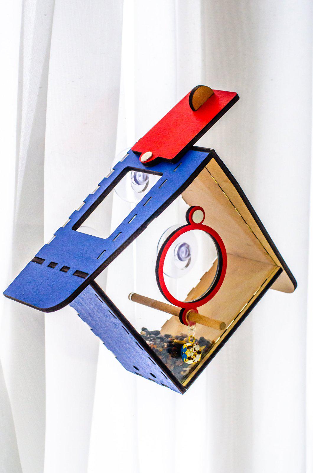 Кормушка на окно на присосках Колокольчик Синий (0002161) - фото 8