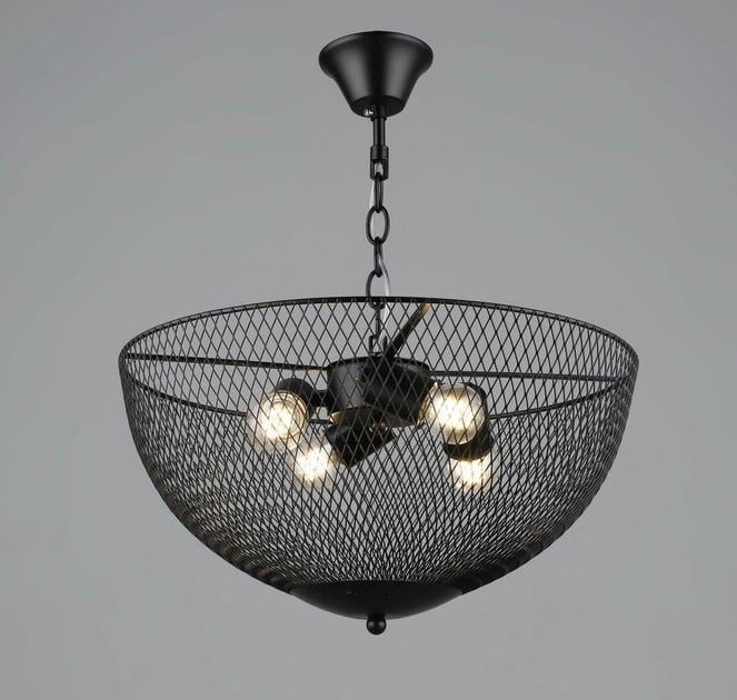 Люстра подвесная Sirius B S2474/4 B в стиле лофт с металлическим плафоном под четыре лампы Е27 IP20 60W Черный (00000139557)
