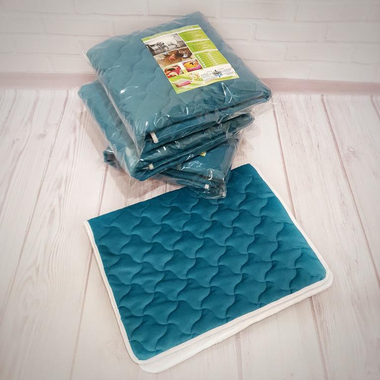 Пелюшка багаторазова для собак Amore mio Cane велюр 5 шарів 45х73 см Аква (PPV-0015) - фото 2 Пелюшка багаторазова для собак Amore mio Cane велюр 5 шарів 45х73 см Аква (PPV-0015) - фото 2