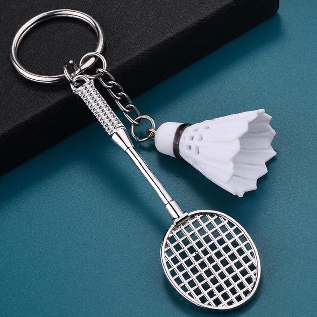 Брелок для ключей Бадминтон с воланчиком металлический Белый (99_7_0_1С) - фото 5 Брелок для ключей Бадминтон с воланчиком металлический Белый (99_7_0_1С) - фото 5