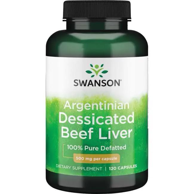 Порошок Swanson Argentinian Desiccated Beef Liver 500 мг 120 капсул (SW1198)