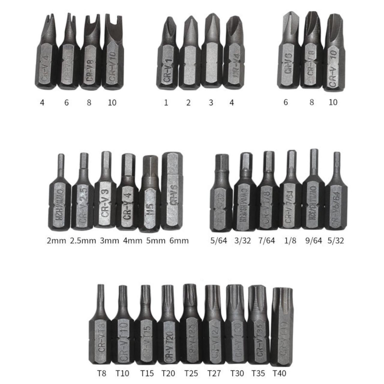 Комплект бит с переходником AP-033 33 шт./6,35 мм (137835) - фото 8 Комплект бит с переходником AP-033 33 шт./6,35 мм (137835) - фото 8