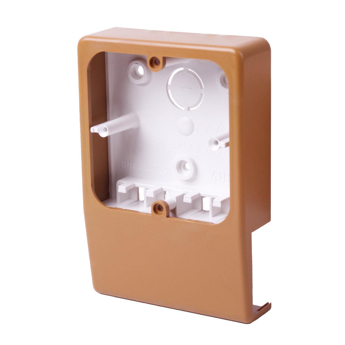 Приборный носитель KOPOS 133x91x28 мм ПВХ для кабельных каналов LV 40x15 Коричневый (PN 40X20_SD)