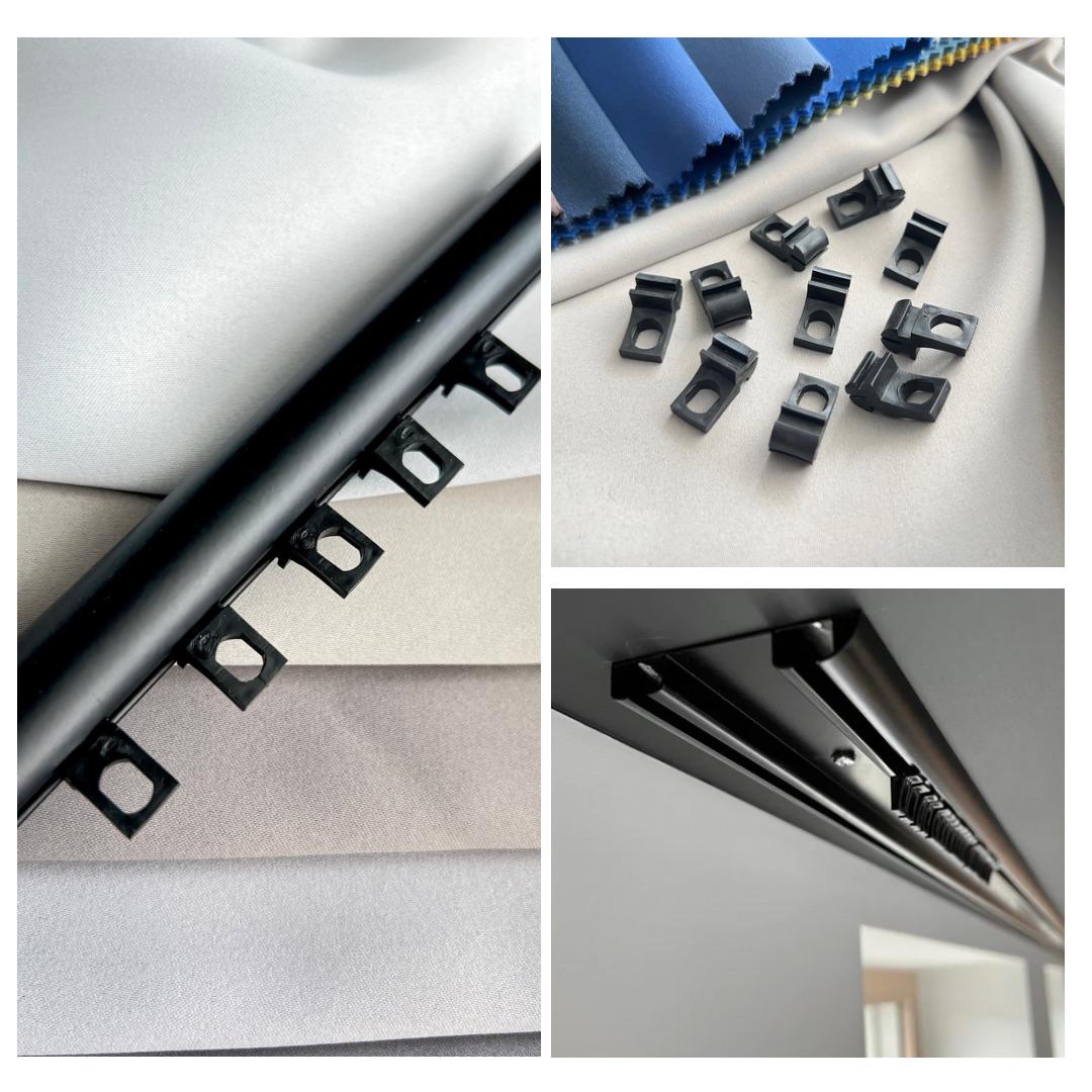 Бігунки KS для профільних карнизів Quadrum 100 шт. Чорний - фото 5