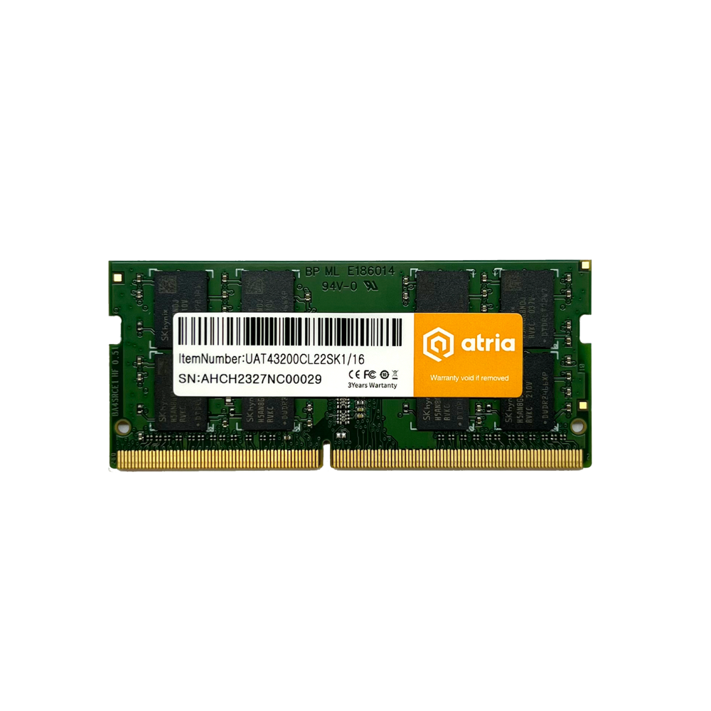 Оперативная память для ноутбуков ATRIA UAT43200CL22SK1/16 DDR4 16 Гб 3200 МГц (579628)