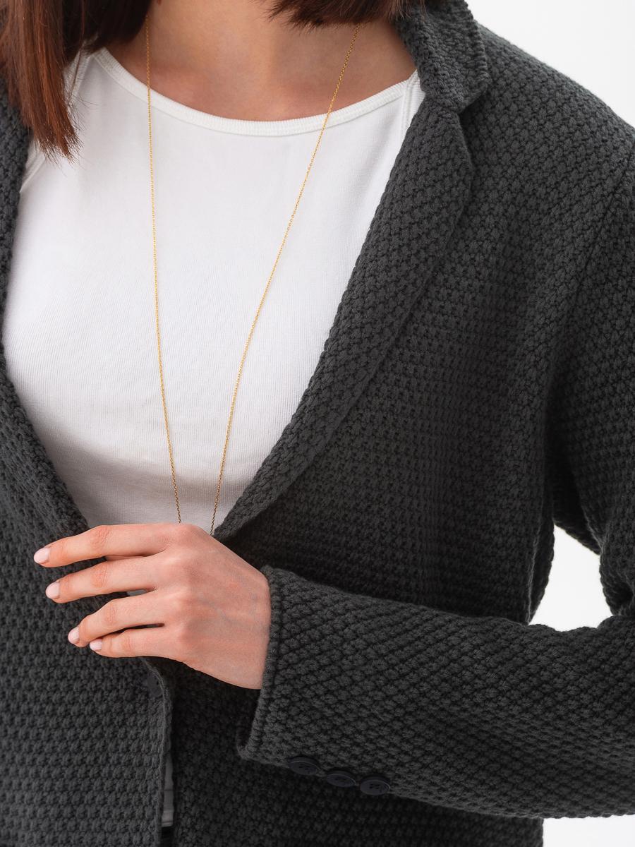 Пиджак женский рисовой вязки SVTR р. 40-42 Темно-серый (598) - фото 5 Пиджак женский рисовой вязки SVTR р. 40-42 Темно-серый (598) - фото 5