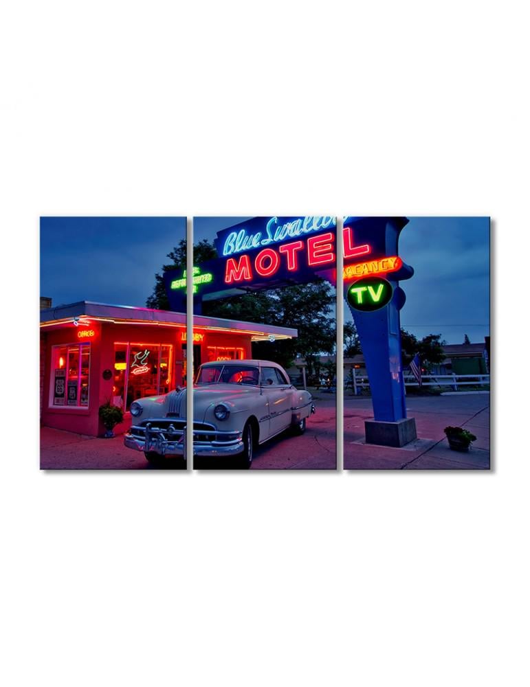 Картина модульная Ретро автомобиль 3 модуля 70x105 см Картина модульная Ретро автомобиль 3 модуля 70x105 см