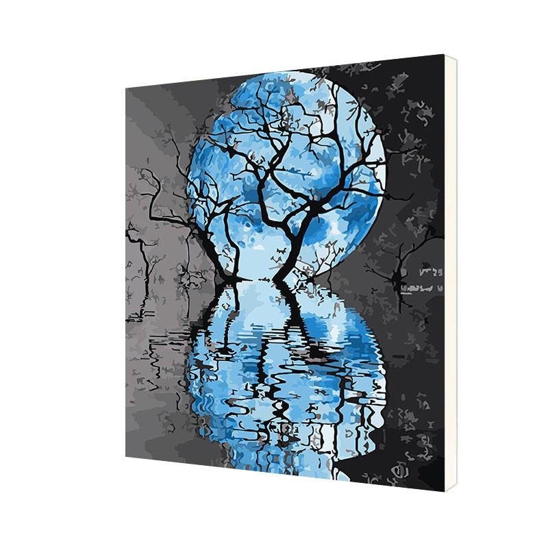 Картина по номерам Lesko DIY WH6167 "Полнолуние" Картина по номерам Lesko DIY WH6167 "Полнолуние"