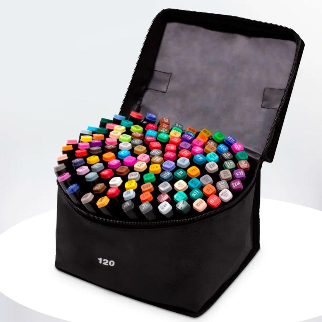 Набор маркеров скетч для рисования 120 шт. Набор маркеров скетч для рисования 120 шт.