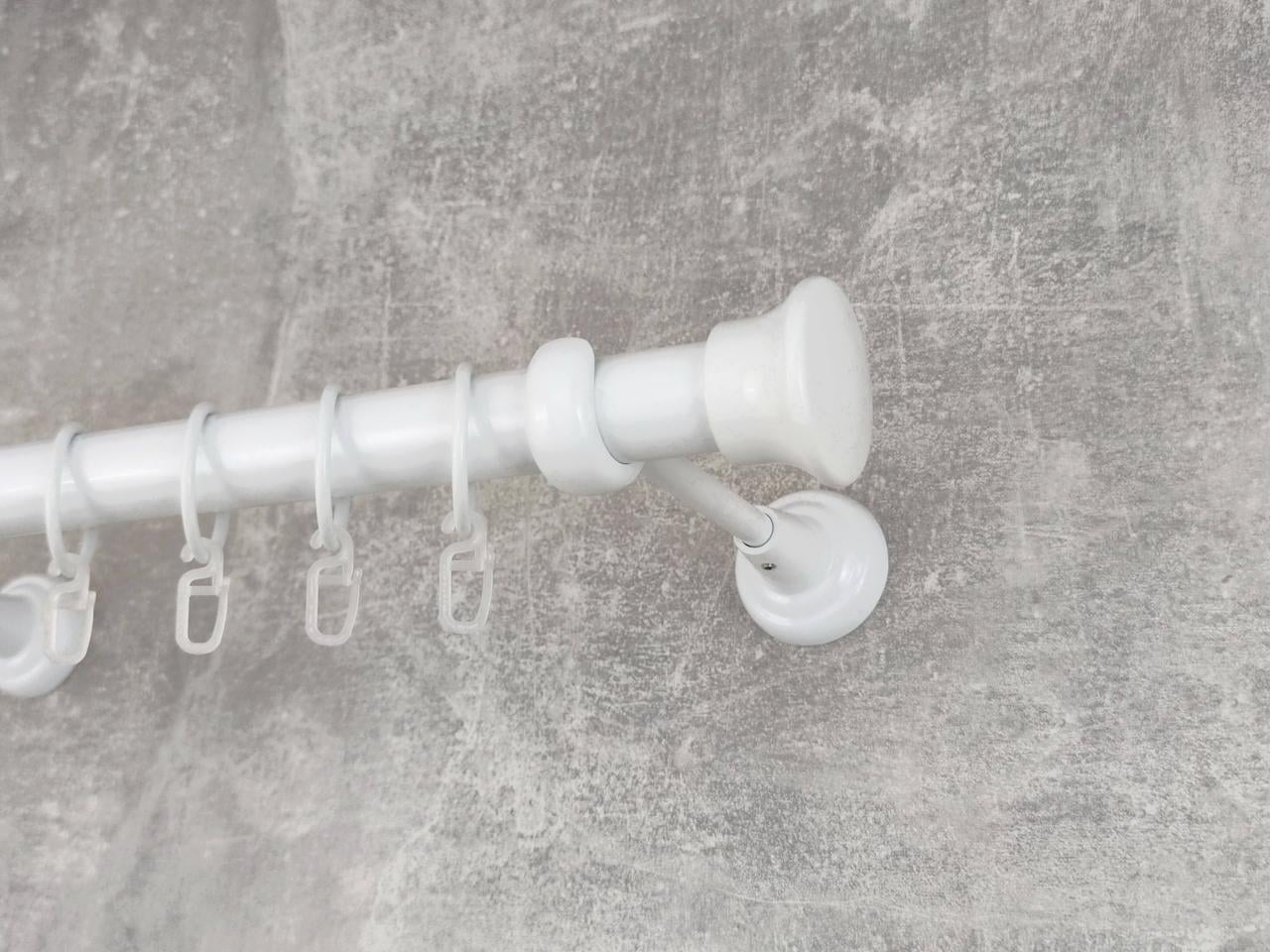 Карниз MStyle металлический для штор однорядный Дуо 25 мм гладкий 160 см Белый (5020751)