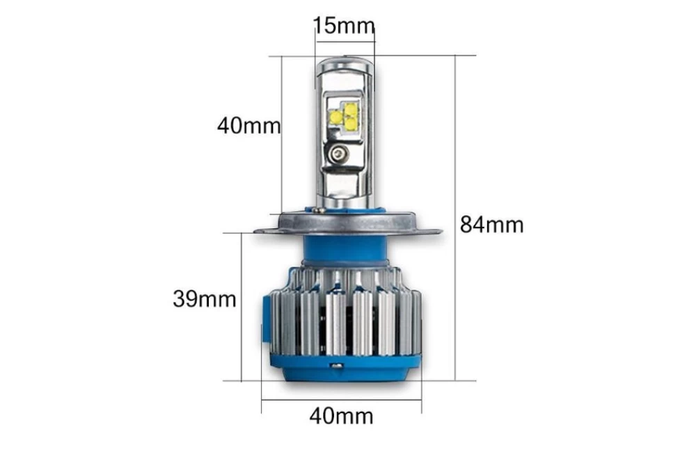 Лампи LED TurboLed T1 H4 6000K 40W с активным охлаждением 2 шт. (373802) - фото 2