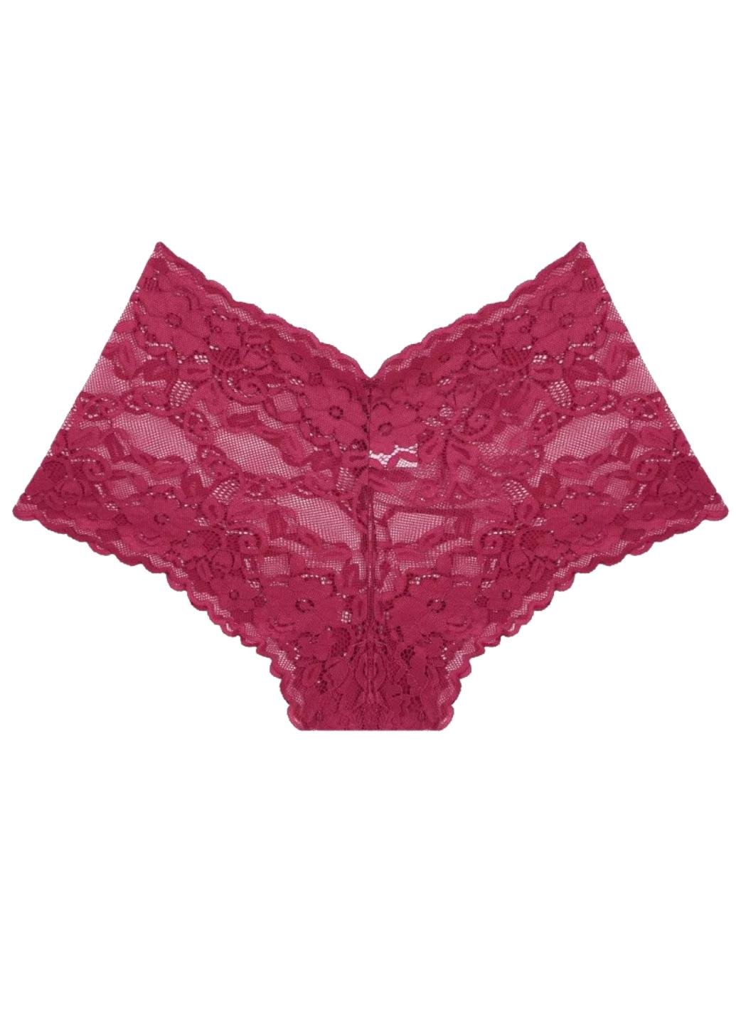 Трусики шортики женские кружевные Perfect Flowers XL Бордовый (1985-48-04) - фото 2
