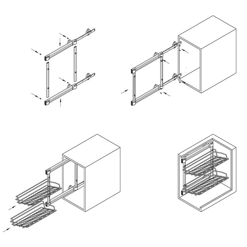 Полка для обуви бокового крепления 2 уровня (110914) - фото 6
