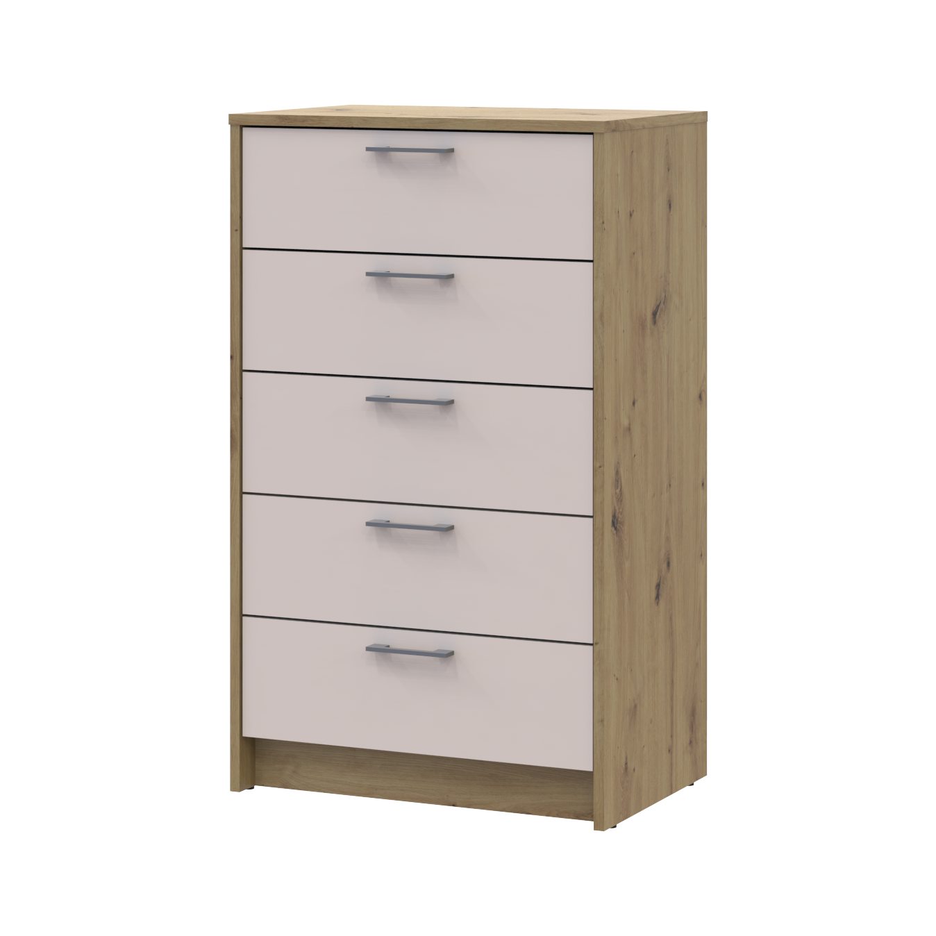 Комод Doros Ронди 5 ящиков 60х40х100 см Дуб Артизан/Кашемир (41516189) - фото 1 Комод Doros Ронди 5 ящиков 60х40х100 см Дуб Артизан/Кашемир (41516189) - фото 1