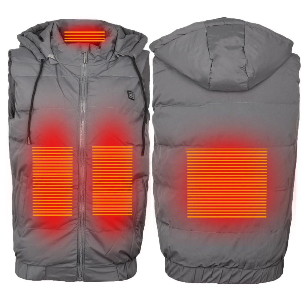 Жилетка с подогревом M02-9 3XL Gray (1485139) - фото 5