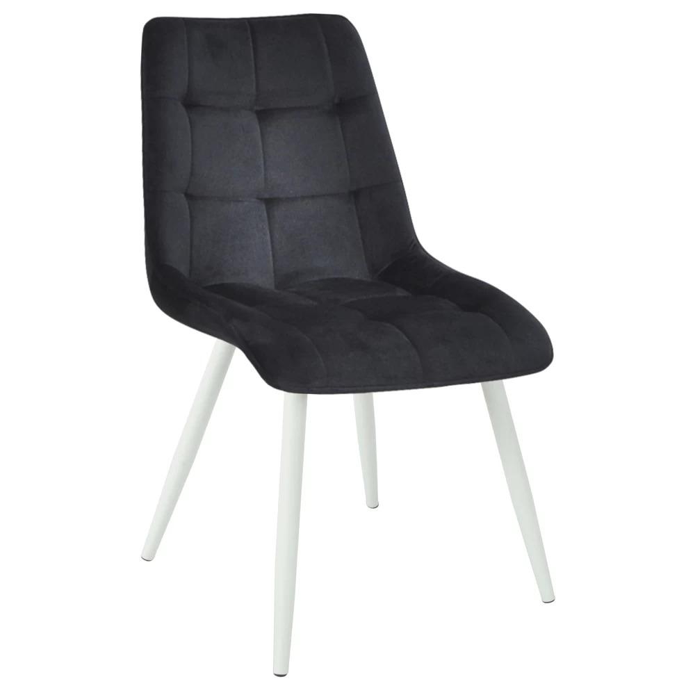 Стул LUKAS бархат Черный/Белый (101194)